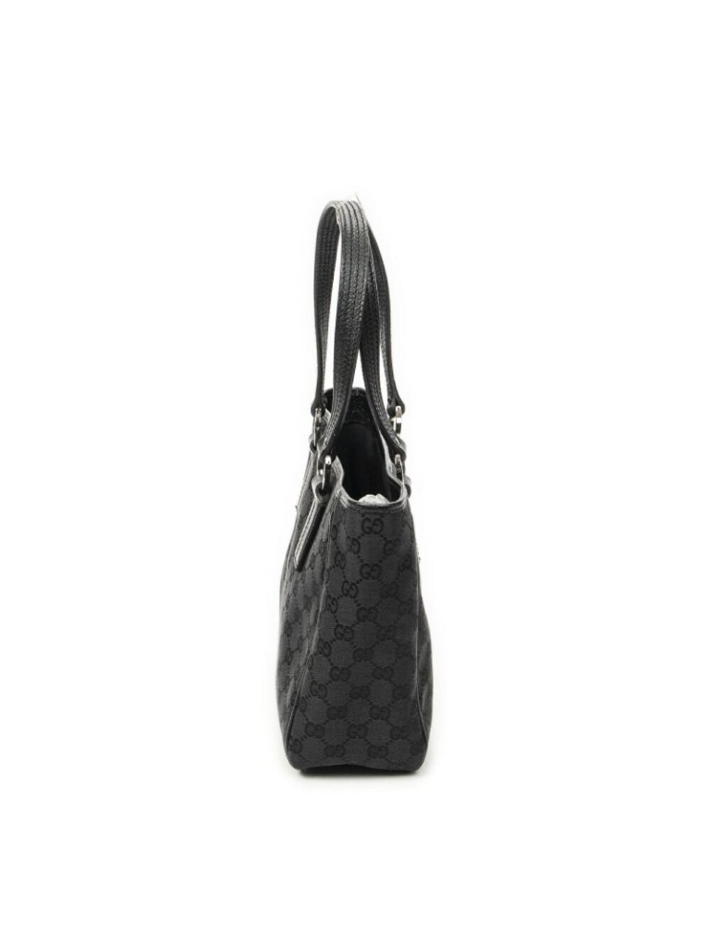 Gucci Small Shoulder Tote Black GG Canvas - Picture 3 of 10